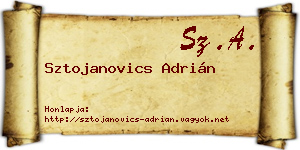Sztojanovics Adrián névjegykártya